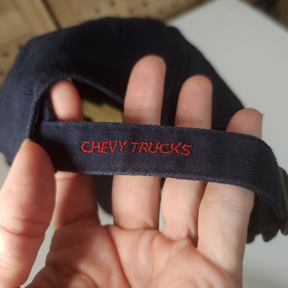 Chevy Trucking American Flag Cabelas Hat USA General Motors Paramount Distressed - Picture 4 of 9